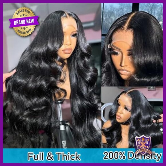 13x6 HD Lace Front Wig Human Hair 200% Density 28\